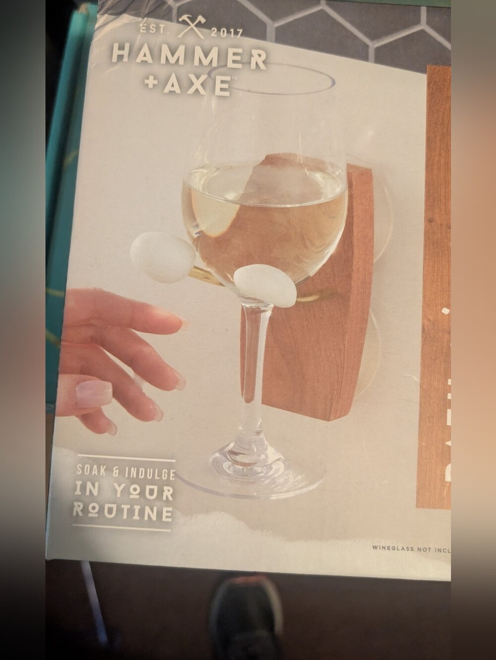 White Wine Glass Wall Mount Holder